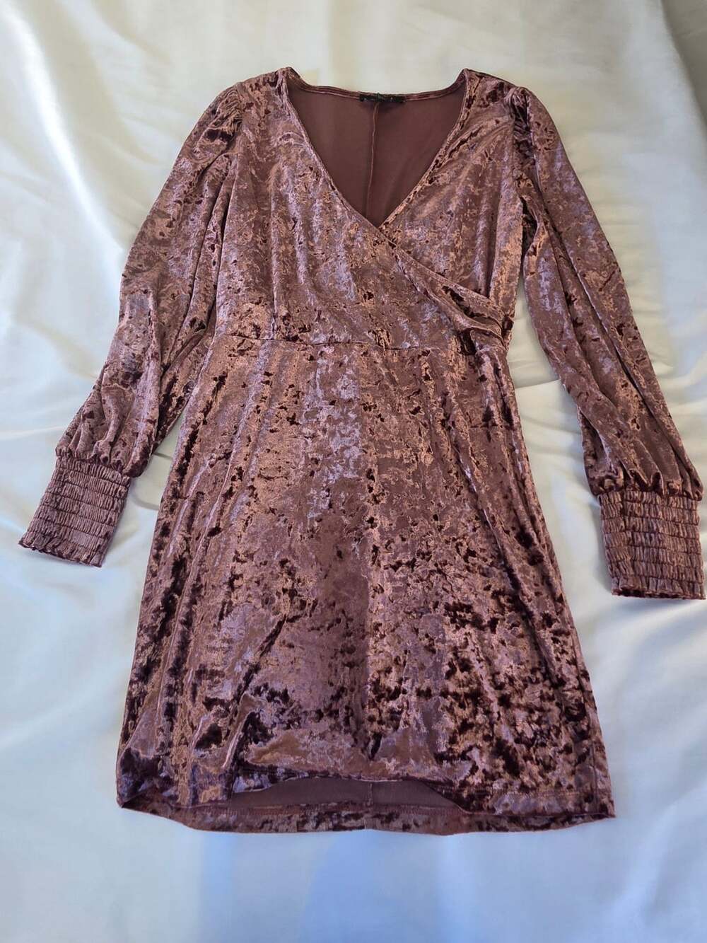 Forever 21 Crushed Velvet Dress Size M Pink/Purple